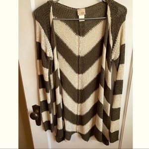 Knitted Striped Cardigan